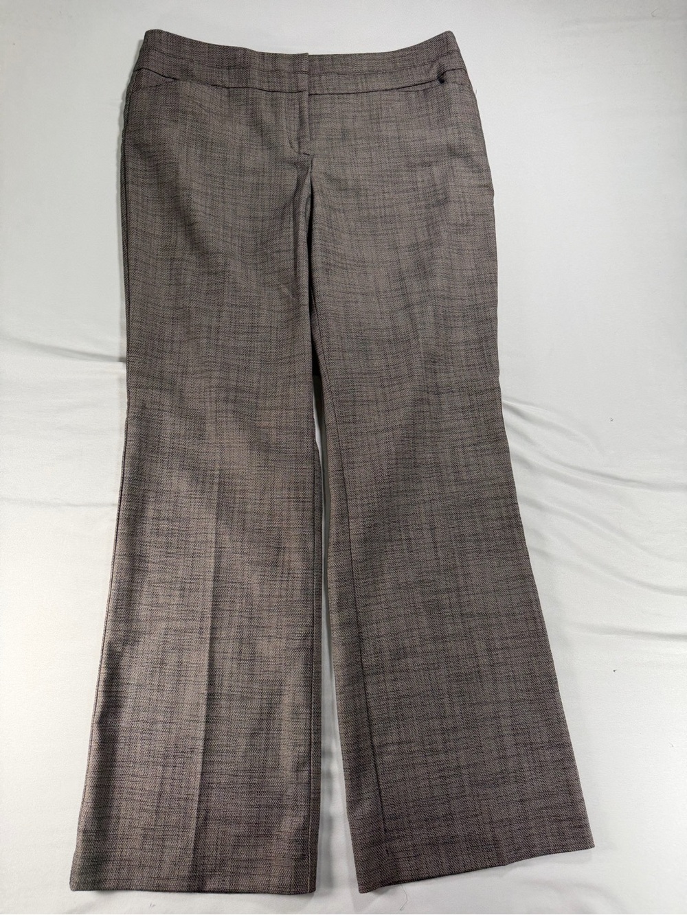 LOFT Ann Taylor Original Fit Dress Pants Womens 10 Gray Plaid Trouser Work #1880